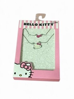 Hello Kitty Pink and Silver Necklace Duo